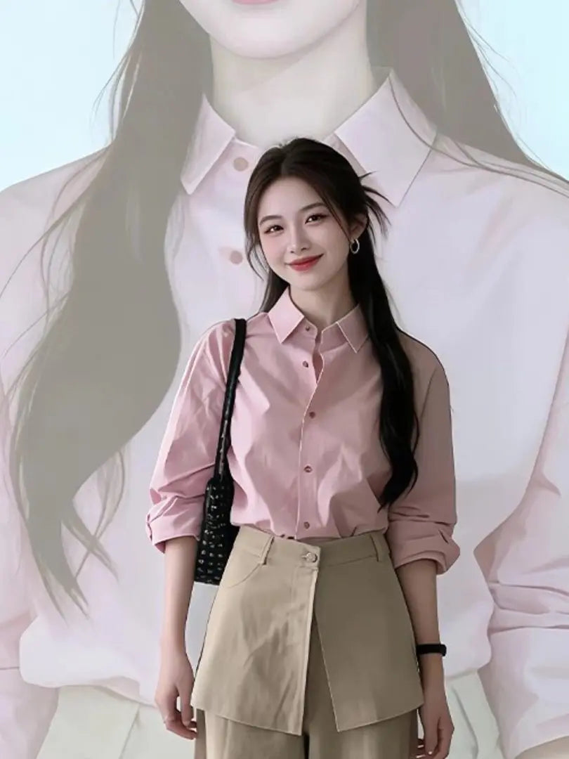 Camisa Feminina Elegante de Manga Longa