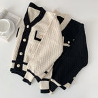 Cardigan de Tricô com Botões Perolados