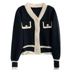 Cardigan de Tricô com Botões Perolados